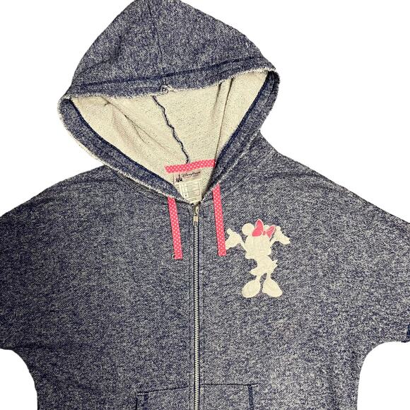 Disney Parks Original Minnie Mouse Blue Zip Up Jacket Size Medium - Picture 2 of 8